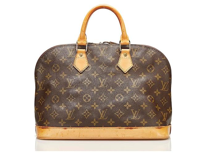 Borsa a mano Louis Vuitton Monogram Alma M51130 in pelle PVC marrone in buone condizioni Plastica  ref.734638