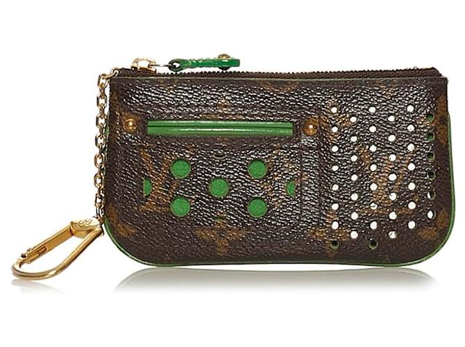 Louis Vuitton Green Monogram Canvas Perforated Zippy Compact