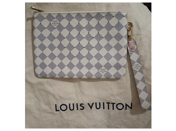 City Steamer Louis Vuitton white city clutch Eggshell