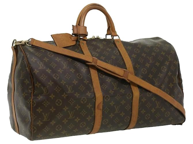 Louis Vuitton Keepall Bandouliere 55 Brown Cloth  ref.735535