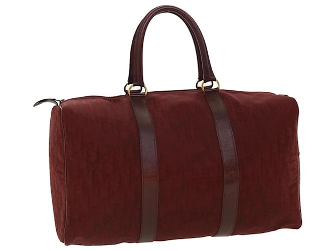 Christian Dior Trotter Canvas Boston Bag Red Auth ar8186  ref.735674