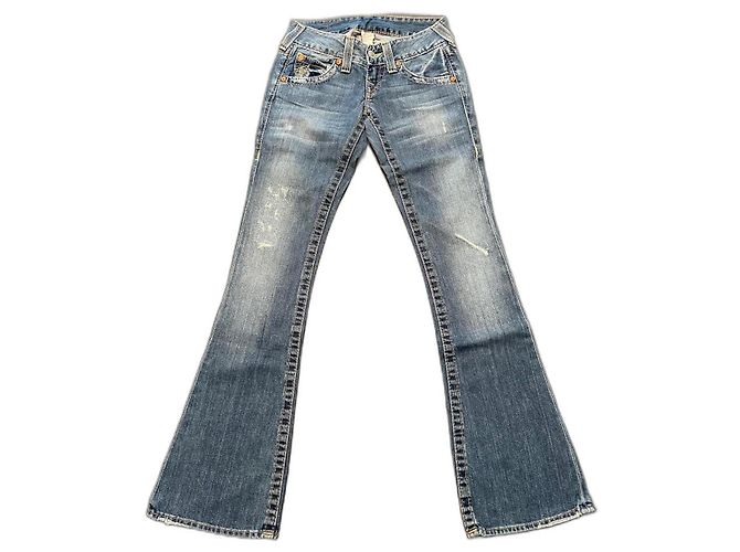Vaqueros bootcut True Religion azules de algodón