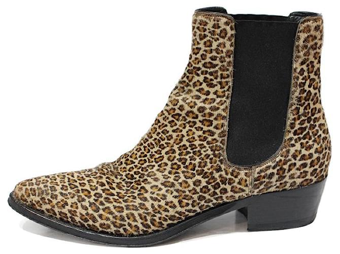 Céline Ankle Boots Leopard print  ref.735826