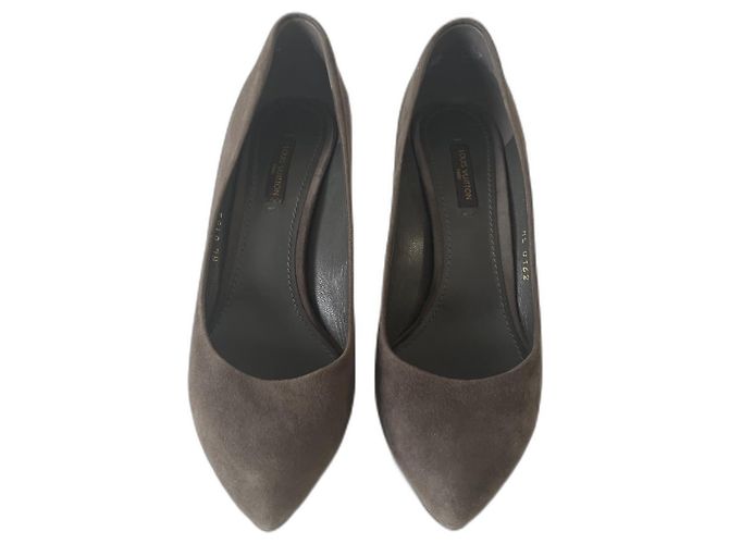Louis Vuitton Heels Grey Deerskin