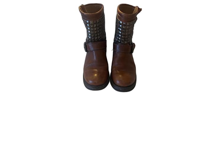 Ash Ankle Boots Brown Leather  ref.735841