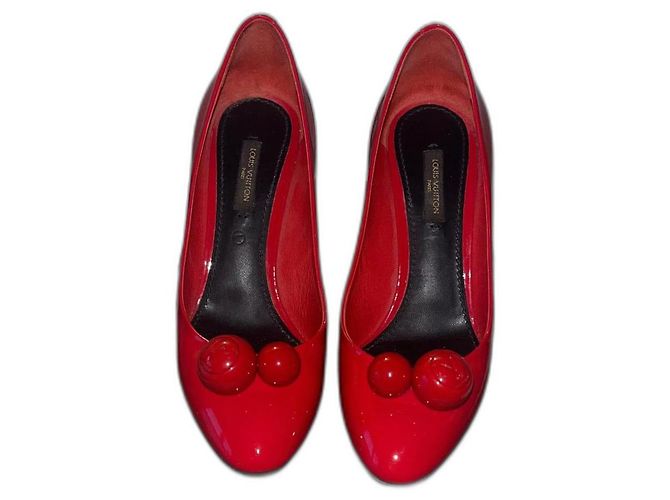 Louis Vuitton Rote Lackleder Pumps Gr. 37