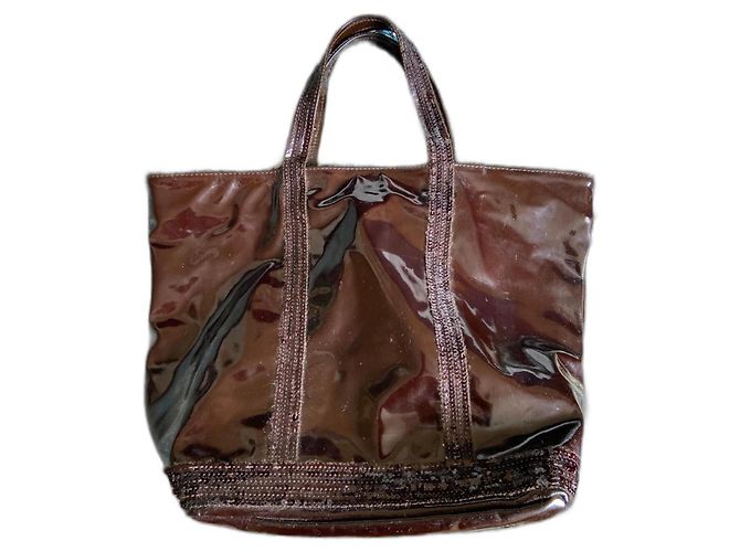 Cabas Vanessa Bruno en vernis marron