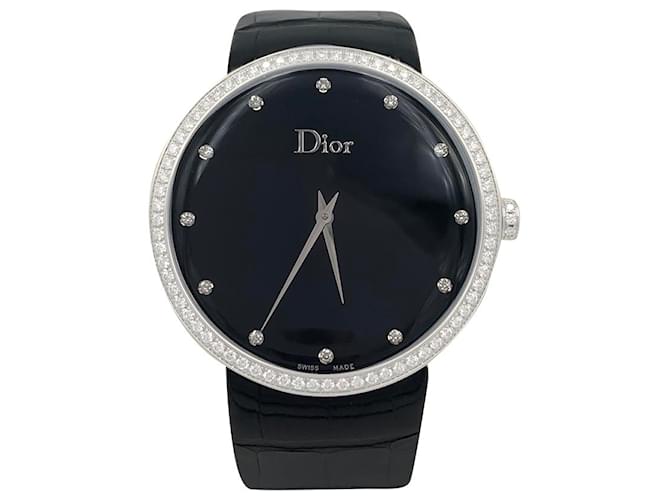 Montre Dior, “La D de Dior”, acier, diamants.  ref.735853