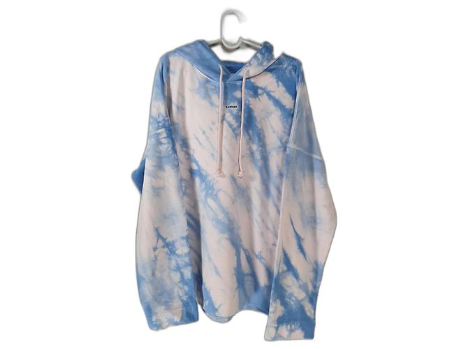 Sandro Sudadera con Capucha Azul Algodón Multicolor