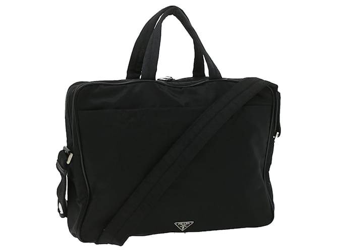 PRADA Hand Bag Nylon Black Auth ro617  ref.736251
