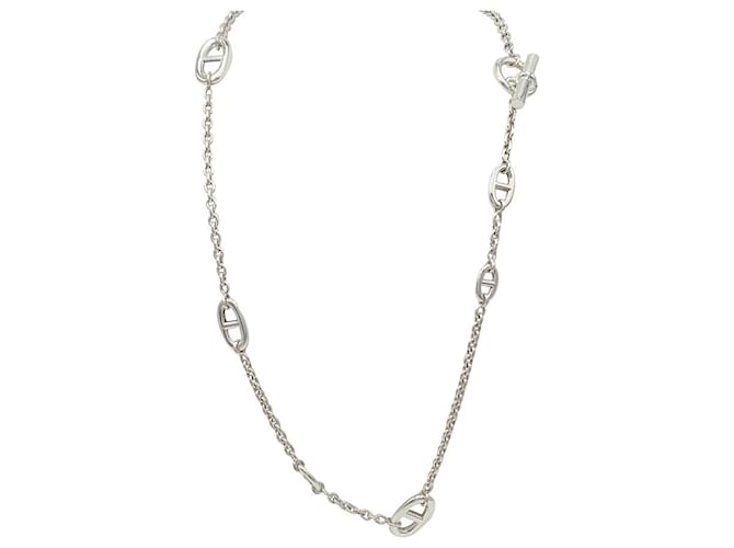 Chaîne d'ancre Sautoir Hermès,"Farandole", argent.