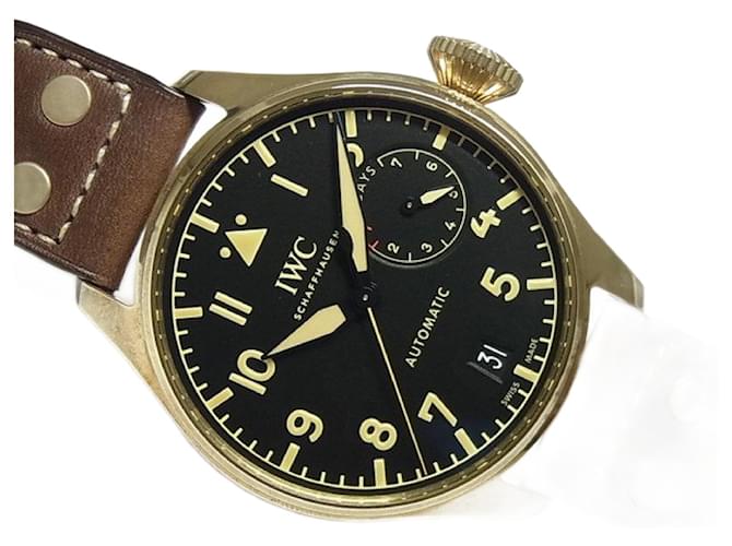 IWC grande montre d'aviateur Heritage bronze IW501005 1500 Lot Limited Hommes Noir  ref.736320