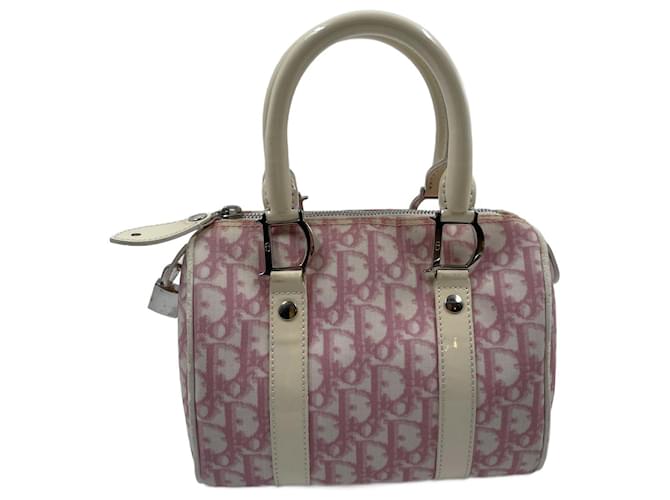 Pink Coated Canvas Dior Boston Bag Cloth ref.736413 - Joli Closet