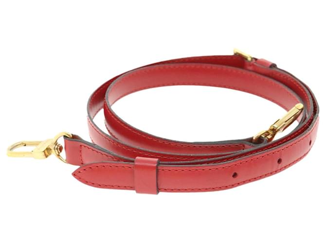 Louis Vuitton Louis Vuitton Red Leather Adjustable Shoulder Strap