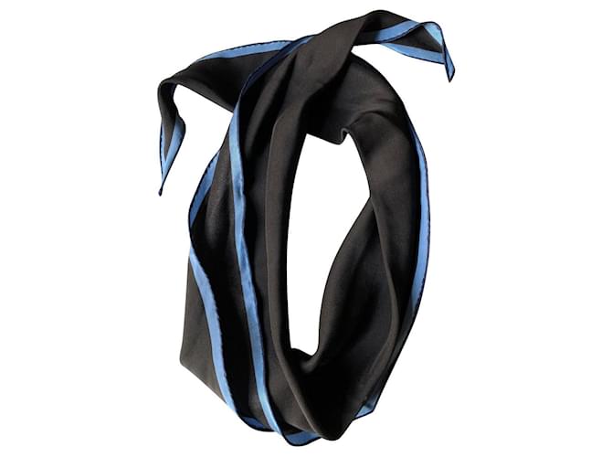 Hermès Losange de seda negra Negro  ref.736725