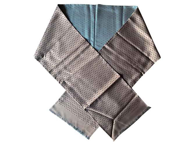 Hermès Bi-colored tubular scarf Multiple colors Silk  ref.736729
