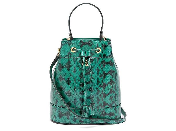 Gucci Ophidia Python Bucket Bag Vert
