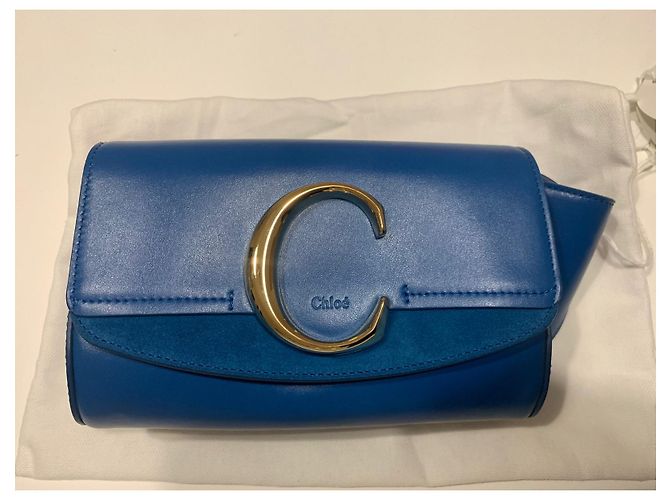 C Belt Bag Chloé Borse Blu Pelle