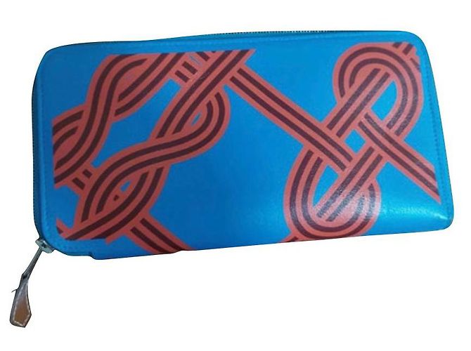 Silk In Hermès Silk’In Noeuds Marins Long Wallet Red Blue Multiple colors
