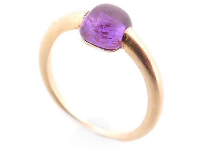 POMELLATO M AMA NON M AMA PAB RING0041 T52 Rose gold 18K AND AMETHYST RING Golden Pink gold  ref.736854