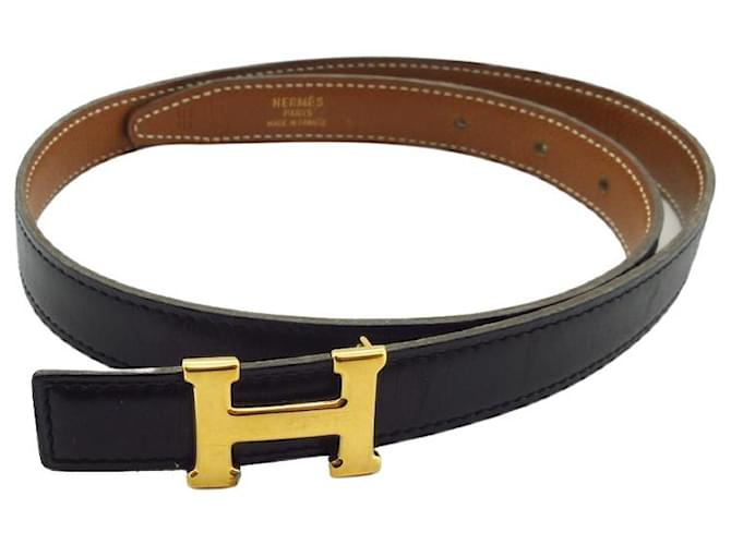 Hermès Hermes H Black Leather  ref.736981
