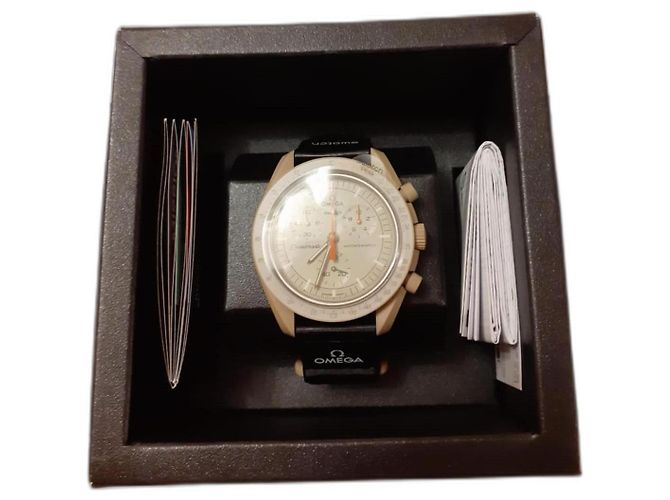 Autre Marque Swatch Omega Jupiter Uhr Schwarz