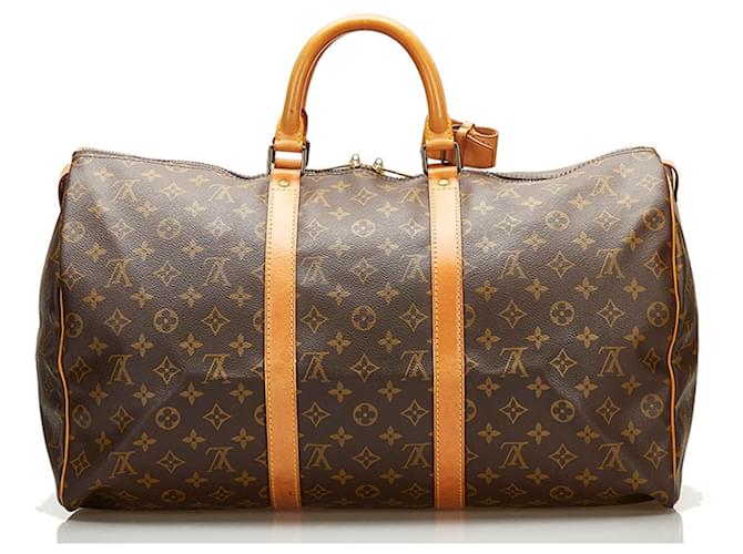 Louis Vuitton Keepall 50 Brown Cloth  ref.737454