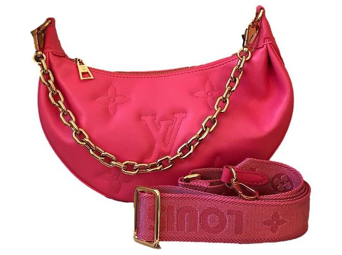 Bolsa de mão Louis Vuitton Over the Moon rosa em tecido