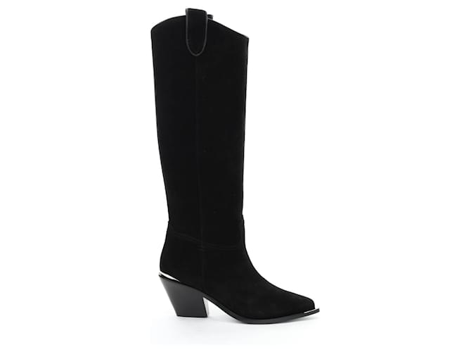 Barbara Bui Boots Black Suede Leather  ref.738275
