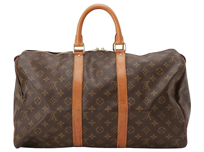 Louis Vuitton Keepall 45 Brown Cloth  ref.738609