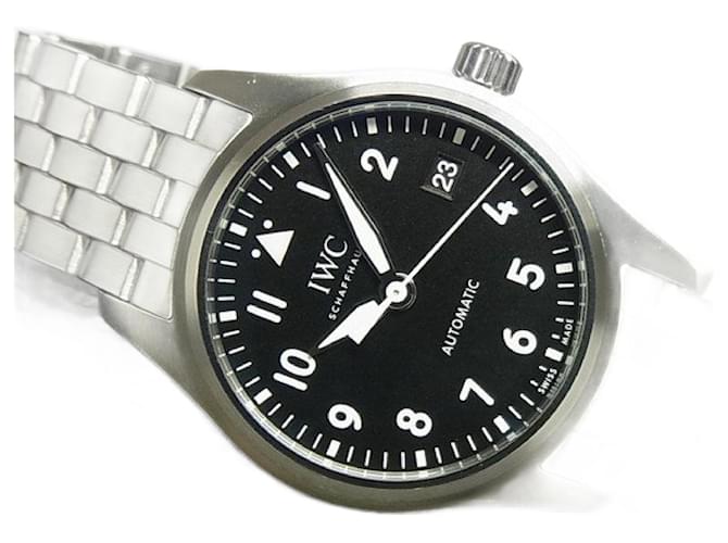 IWC Pilot's watch Automatic 36 black IW324010 Mens Silvery Steel  ref.738953