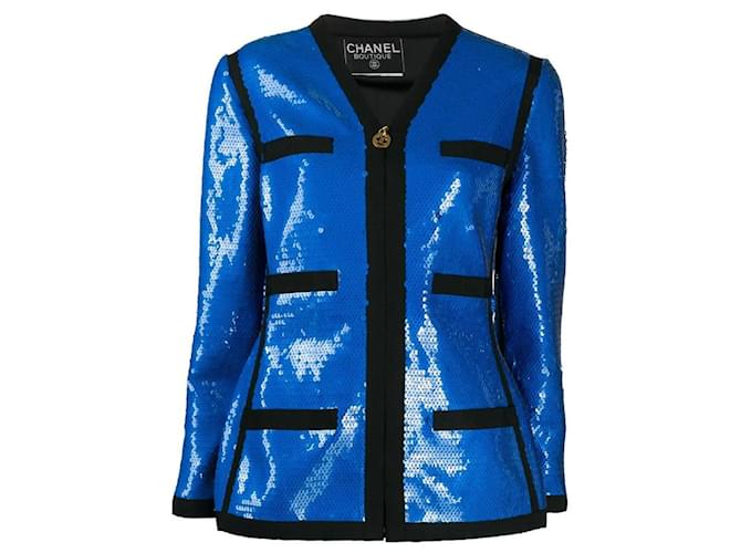 Electric Blue Sequin Jacket