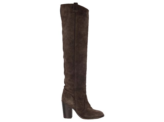 Laurence Dacade Suede Over the Knee Dark Brown Boots