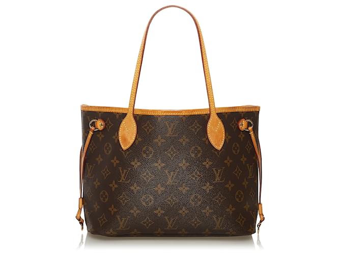 Louis Vuitton Brown Monogram Neverfull PM Toile Marron  ref.739490