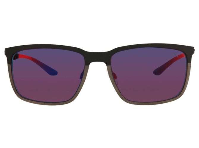 Puma Square-Frame Metal Sunglasses