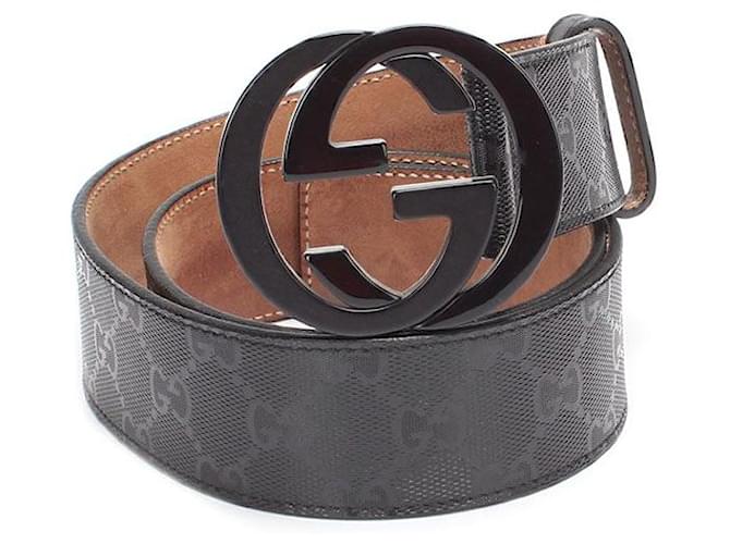 gucci GG Imprime Interlocking G Belt black Cloth  ref.739603