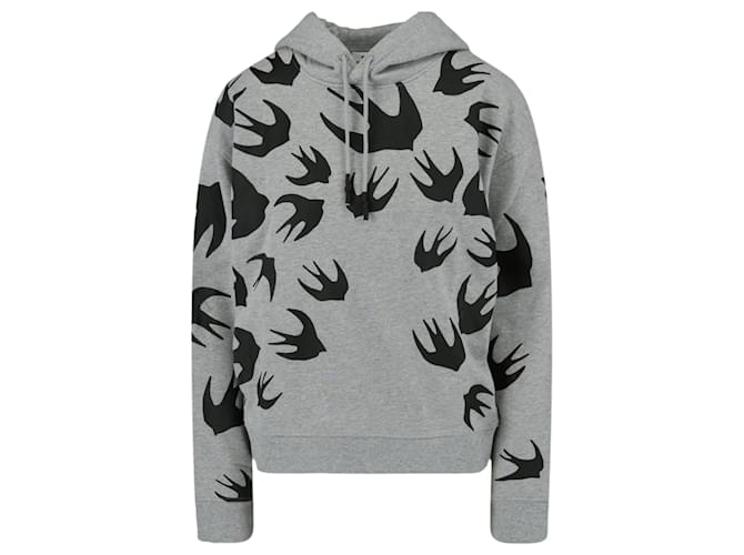 Autre Marque McQ Alexander McQueen Swallows Cotton Sweatshirt Grey