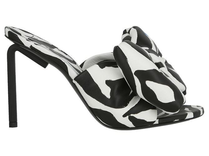 Off White Off-White Zebra Print Bow High Sandals