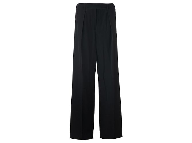 Hermès Calça jogger plissada Preto