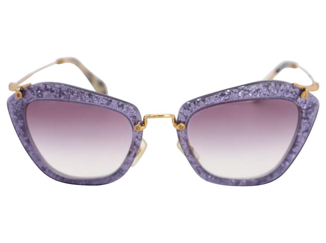 Miu Miu Noir 10NS Sunglasses in Lilac Purple Acetate Cellulose fibre  ref.740155
