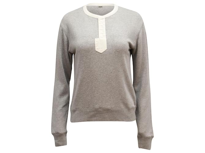 Zadig & Voltaire Logo Long Sleeve Sweatshirt in Grey Cotton  ref.740179