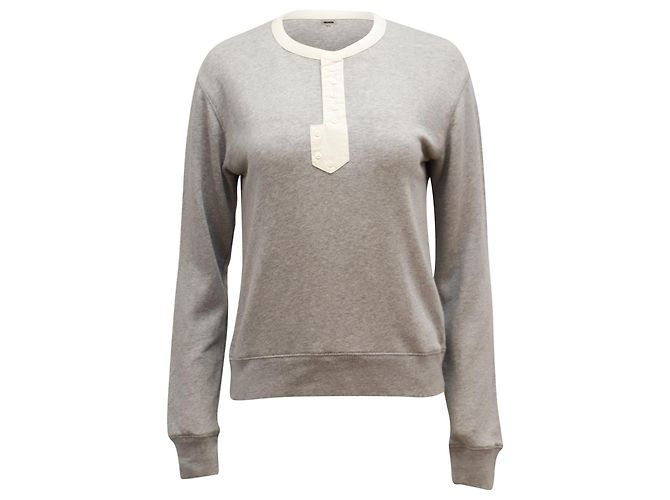 Langarm-Sweatshirt mit Logo Zadig & Voltaire aus grauer Baumwolle
