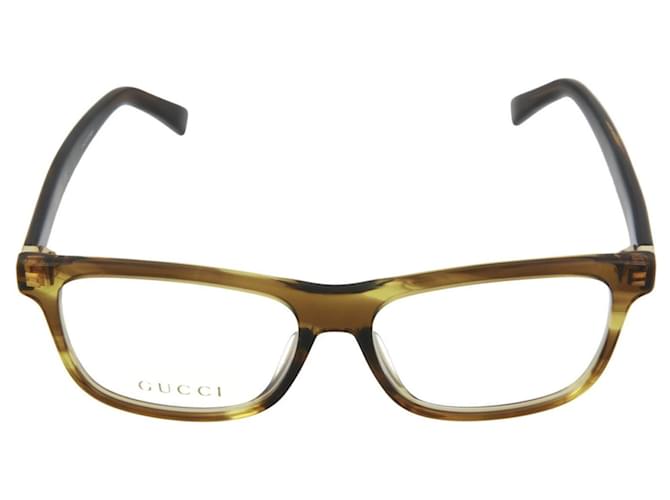 Gucci Quadratische optische Acetatbrille Braun  ref.740379