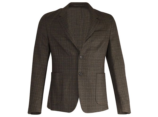 Blazer Prada Check in Lana Marrone