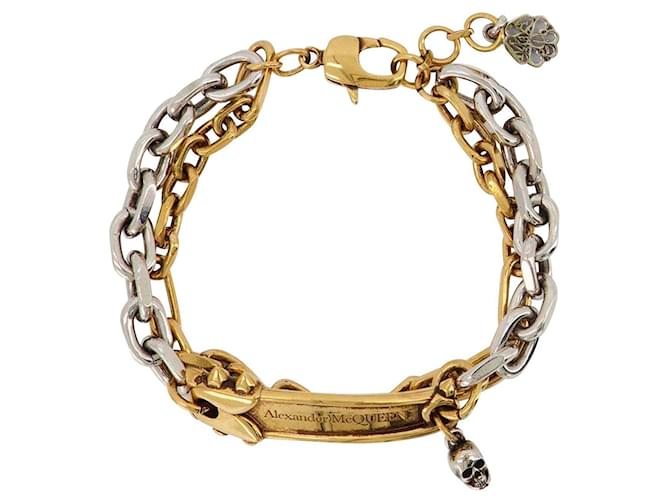 Punk Stud Bracelet - Alexander Mcqueen - Antic Gold/Silver - Metal Multiple colors  ref.740506
