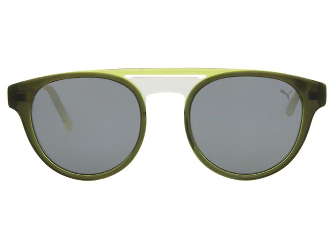Puma Sonnenbrille mit rundem Rahmen aus Acetat