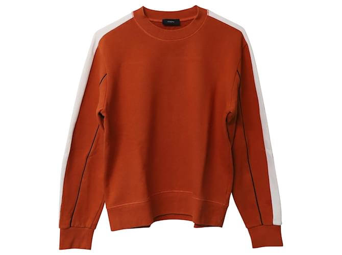Joseph Stripe Sweatshirt in Rust Cotton Orange  ref.740511