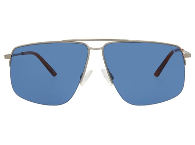 Lunettes de soleil en métal de style aviateur Puma Argenté
