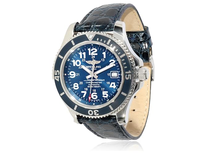 Breitling Superocean Ii A17365 Men's Watch In  Stainless Steel  Blue  ref.740591