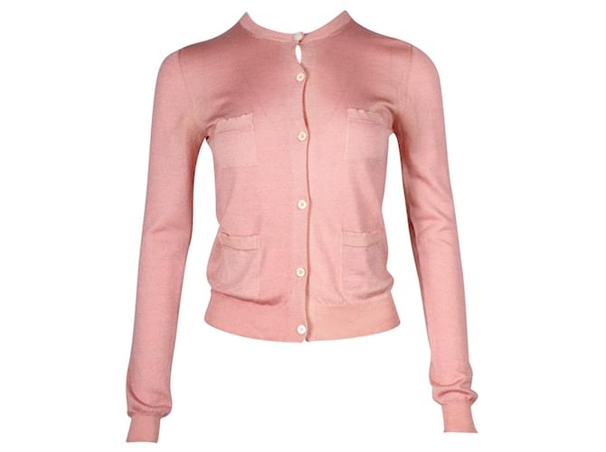 Prada Pink Silk & Wool Cardigan  ref.740737